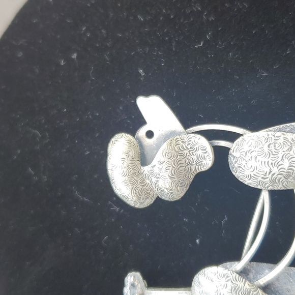 Vintage, retro, mid century Beau  sterling silver poodle pin/brooch - Picture 3 of 9